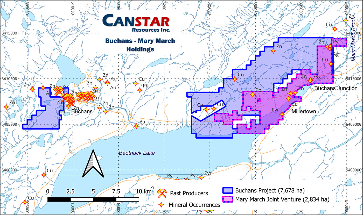 Figure 2 – Buchans-Mary March Project Map