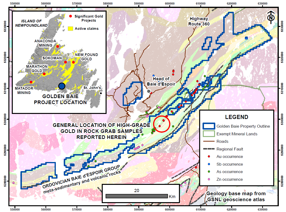 Gold Baie Project Location