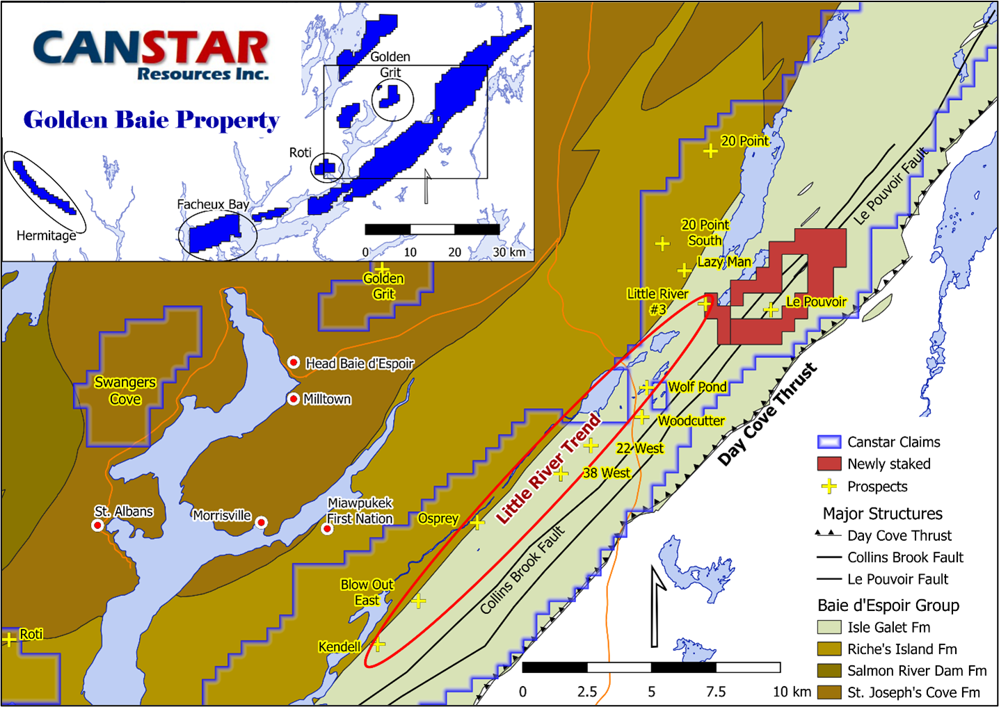 Map of Golden Baie Project